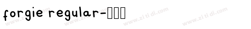 forgie regular字体转换